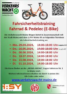 Neue Termine Fahrsicherheitstrainings Fahrrad /Pedelec 2024